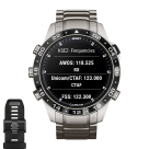 Спортивные часы Garmin MARQ Aviator (Gen 2), титановый блочный браслет, чёрный силиконовый ремешок