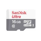 Карта памяти с SD адаптером SanDisk Ultra microSDHC UHS-I (16 ГБ, чтение до 80 Мбит/с, запись от 10 Мбит/с; C10, U1)
