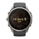 Спортивные часы Garmin fenix 9 Pro, 51 мм, AMOLED, титан, сапфир, силиконовый ремешок цвета «графитовый/чёрный» (с inReach)