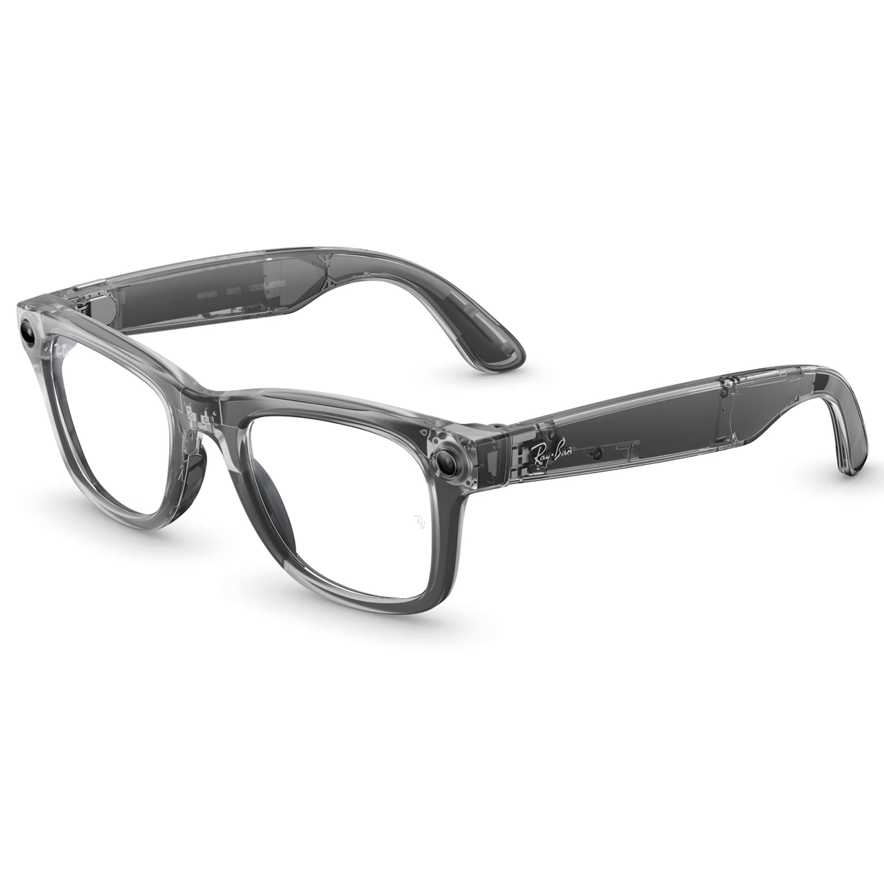 Умные очки Ray-Ban Wayfarer (Gen 2) (Shiny Transparent Grey/Sapphire Transitions) - фото 7