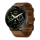 Спортивные часы Garmin Venu 4, 45 мм, коричневый кожаный ремешок, чёрный силиконовый ремешок - фото 2