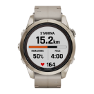Спортивные часы Garmin fenix 7S Pro Sapphire Solar Edition, 42 мм, кожаный ремешок цвета «известняк», светло-песочный силиконовый ремешок - фото 11