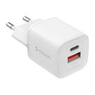 Сетевое зарядное устройство Deppa мощностью 20 Вт (USB-C, USB-A) (GaN)
