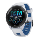 Спортивные часы Garmin Forerunner 265, 46 мм, силиконовый ремешок цвета «Уайтстоун»/«морской прилив» - фото 2