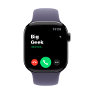 Часы Apple Watch Series 11, 42 мм, алюминий цвета «чёрный оникс», ремешок Sport Band цвета «фиолетовый туман»