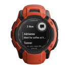 Спортивные часы Garmin Instinct 2X Solar Standard Edition, 50 мм, силиконовый ремешок oгненно-красного цвета - фото 7