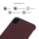 Чехол Pitaka Aramid MagCase Twill для iPhone XS Max Black-Red - фото 8