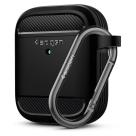 Термополиуретановый чехол с карабином Spigen Rugged Armor для AirPods 1-го и 2-го поколений