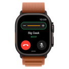 Часы Apple Watch Ultra 3, 49 мм, титан чёрного цвета, ремешок Alpine терракотового цвета (2025)