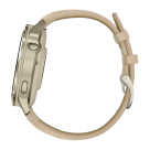 Спортивные часы Garmin Venu 4, 41 мм, светло-песочный кожаный ремешок, силиконовый ремешок цвета кости - фото 4