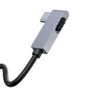 Многопортовый адаптер Baseus Bend Angle No.7 для iPad Pro (USB-C PD 100 Вт, 2 USB-A 3.0, SD, microSD, HDMI 4K 30 Гц, разъём 3,5 мм) - фото 6