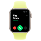Часы Apple Watch SE 3, 44 мм, алюминий цвета «сияющая звезда», ремешок Sport Band цвета «неоновый жёлтый» (2025)