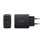Адаптер питания Aukey PA-Y17 мощностью 18 Вт (USB-C PD 2.0, USB-A QC 3.0) - фото 2