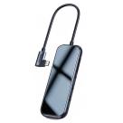 Многопортовый адаптер Baseus Superlative UCN3276 с L-образным кабель-коннектором USB-C (USB-C PD 60 Вт, 3 USB-A 3.0, SD, microSD, HDMI 4K 30 Гц)