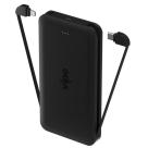 Внешний аккумулятор со встроенными кабелями Lightning и USB-C Vipe Twin 10000 мА·ч