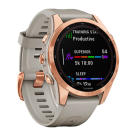 Спортивные часы Garmin fenix 7S Solar Edition, 42 мм, светло-песочный силиконовый ремешок - фото 5