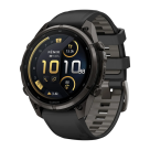 Спортивные часы Garmin fenix 9 Pro, 47 мм, AMOLED, титан с DLC, сапфир, силиконовый ремешок цвета чёрный/«серая галька» (с inReach) - фото 2