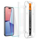 Защитное стекло с установочной формой Spigen GLAS.tR EZ FIT HD для iPhone 15 - фото 7