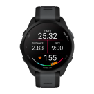Спортивные часы Garmin Forerunner 165, силиконовый ремешок цвета чёрный/синевато-серый - фото 7