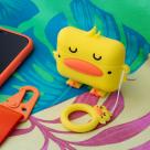 Силиконовый чехол с карабином Deppa Funny Animals для AirPods Pro — Утка - фото 3