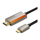 Кабель-адаптер с оплёткой CABLETIME USB-C — HDMI 2.1 (2 м)