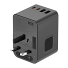 Универсальное сетевое зарядное устройство Energea TravelWorld Adapter GaN70 мощностью 70 Вт (1 розетка, 3 USB-C, 2 USB-A) (GaN) - фото 4