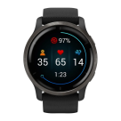 Спортивные часы Garmin Venu 2, 45 мм, чёрный силиконовый ремешок - фото 6