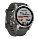 Спортивные часы Garmin fenix 7S Standard Edition, 42 мм, графитовый силиконовый ремешок - фото 3