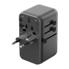 Универсальное сетевое зарядное устройство со встроенным кабелем Energea TravelWorld Adapter GaN85 мощностью 85 Вт (1 розетка, 3 USB-C, USB-A) (GaN) - фото 3