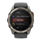 Cпортивные часы Garmin fenix 8 Pro, 51 мм, AMOLED, титан, сапфир, силиконовый ремешок цвета «графитовый/чёрный» - фото 7