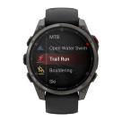 Cпортивные часы Garmin fenix 8 Pro, 47 мм, AMOLED, титан с DLC, сапфир, силиконовый ремешок цвета «чёрный/серый» - фото 7