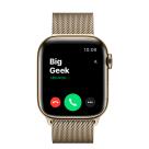 Часы Apple Watch Series 8, 41 мм, сталь золотого цвета, миланский сетчатый браслет