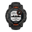 Спортивные часы Garmin Instinct 3, 45 мм, Solar, чёрный силиконовый ремешок - фото 3