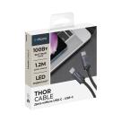 Кабель с нейлоновой оплёткой и ремешком Deppa Thor USB-C (1,2 м) - фото 2
