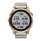 Спортивные часы Garmin fenix 7S Sapphire Solar Edition, 42 мм, кремовый нейлоновый ремешок, светло-песочный силиконовый ремешок - фото 8