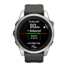 Спортивные часы Garmin fenix 7S Pro Solar Edition, 42 мм, графитовый силиконовый ремешок - фото 13