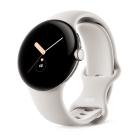 Умные часы Google Pixel Watch, Wi-Fi, «полированный серебристый» корпус, ремешок цвета «мел» (версия Global)