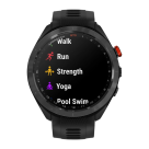 Спортивные часы Garmin Approach S70, 47 мм, чёрный силиконовый ремешок