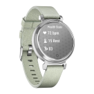 Спортивные часы Garmin Lily 2 Classic, нейлоновый ремешок серо-шалфейного цвета - фото 5