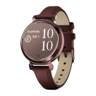 Спортивные часы Garmin Lily 2 Classic, кожаный ремешок цвета «красная шелковица» - фото 2