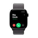 Часы Apple Watch Series 11, 42 мм, алюминий цвета «чёрный оникс», браслет Sport Loop тёмно-серого цвета