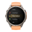 Спортивные часы Garmin fenix 9 Pro, 43 мм, AMOLED, титан, сапфир, силиконовый ремешок цвета «морская ракушка»/«осенний оранжевый» (с inReach) - фото 8