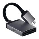 Переходник Satechi USB-C — 2 HDMI 2.0, USB-C