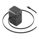 Универсальное сетевое зарядное устройство со встроенным кабелем Energea TravelWorld Adapter GaN85 мощностью 85 Вт (1 розетка, 3 USB-C, USB-A) (GaN) - фото 6