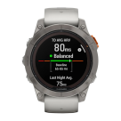 Спортивные часы Garmin fenix 7 Pro Sapphire Solar Edition, 47 мм, силиконовый ремешок цвета «серый туман»/«жжёный апельсин» - фото 12
