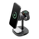 Зарядная станция MagSafe с активным охлаждением Energea MagArctic Stand для iPhone, Apple Watch и AirPods (Qi2)