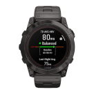 Спортивные часы Garmin fenix 7X Pro Sapphire Solar Edition, 51 мм, титановый блочный браслет, чёрный силиконовый ремешок - фото 6