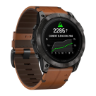 Спортивные часы Garmin epix Pro (Gen 2) Sapphire Edition, 51 мм, каштановый кожаный ремешок, графитовый силиконовый ремешок - фото 9