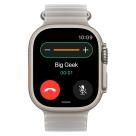 Часы Apple Watch Ultra 4, 49 мм, титан светлого цвета, ремешок Ocean цвета «полупрозрачный серый» (2026)