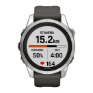 Спортивные часы Garmin fenix 7S Pro Solar Edition, 42 мм, графитовый силиконовый ремешок